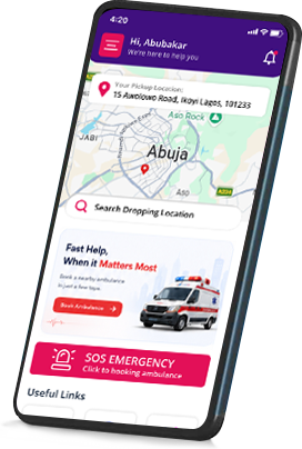 KeepAlive Ambulance App mobile interface